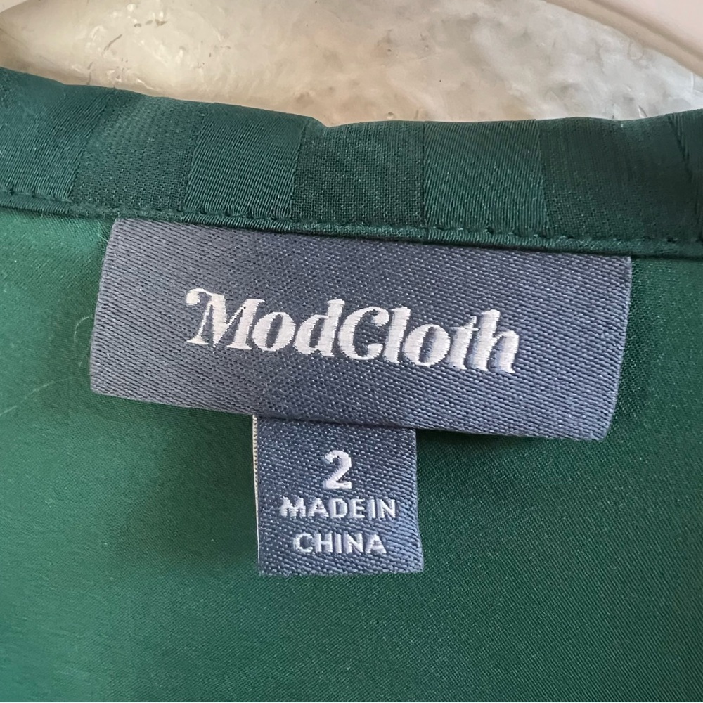 ModCloth Classy Announcement green aline dress - Picture 6 of 10